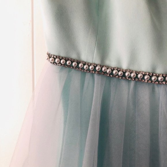 Betsey Johnson Strapless Glitter Tulle Gown - Picture 9 of 13